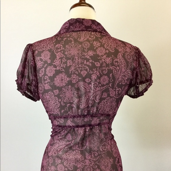 🌞 Apt. 9 Multi Black Sheer Blouse Size S (B-70) - Picture 3 of 4